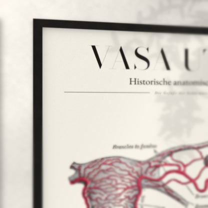 Nahaufnahme von Rahmenecke und Titel „Vasa Uteri“